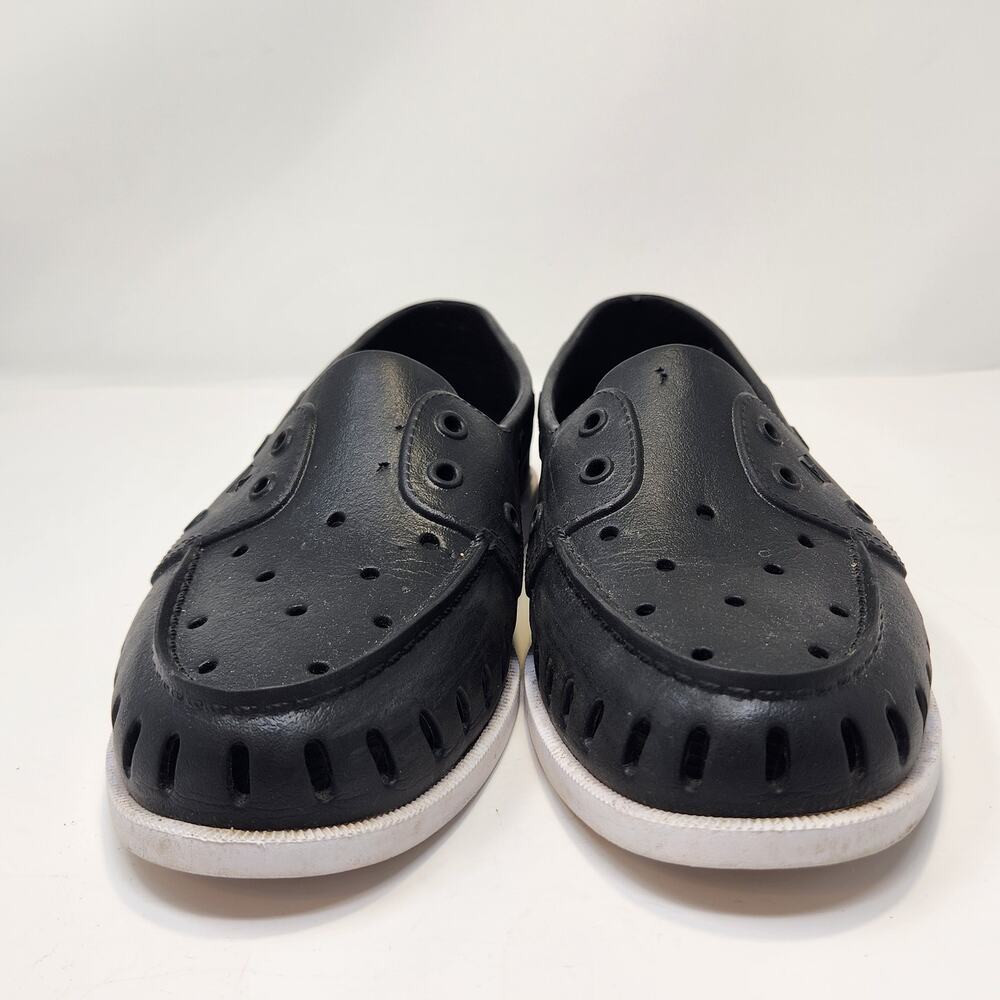Sperry AO Float Boat Shoes Unisex Black White Rubber Men 8 Women 10 Slip On - Picture 3 of 8